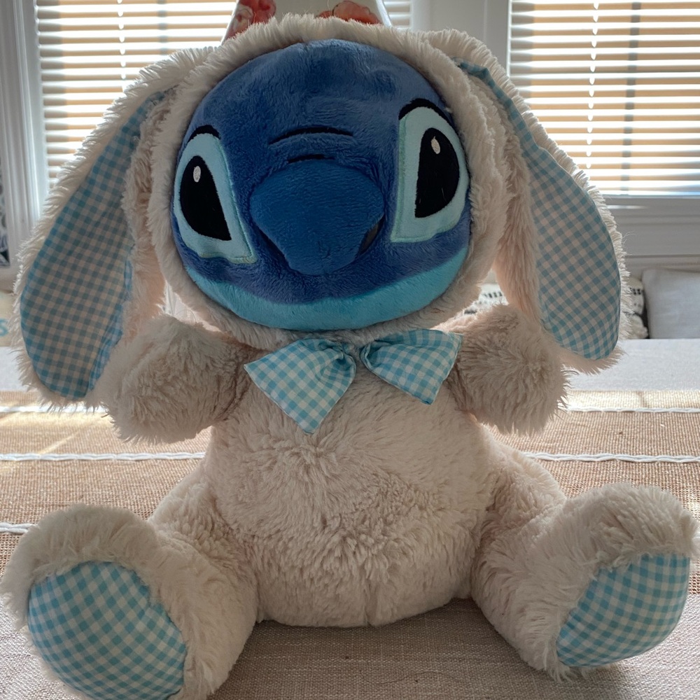 Disney Blue and Cream Stitch Bunny Plush Stuffed Animal